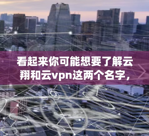 看起来你可能想要了解云翔和云vpn这两个名字，可能是在寻找云服务或云安全软件的名称。以下是一些可能的解释