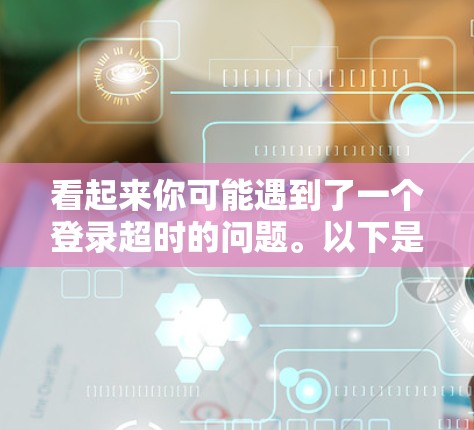 看起来你可能遇到了一个登录超时的问题。以下是一些可能的解决方案